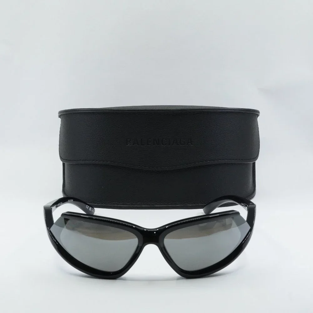 FINAL PRICE NEW BALENCIAGA BB0289S 001 BLACK SILVER SUNGLASSES - Picture 3 of 10